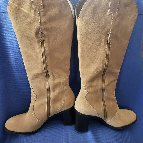 Franco Sarto, women's suede western boots size 8.5 m. - Picture 4 of 11